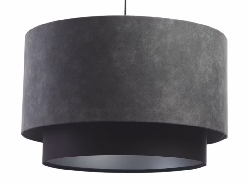 Lampa Bps Koncept wisząca DOUBLE ZAMSZ 50 szara/czarna i blatem 1 szt