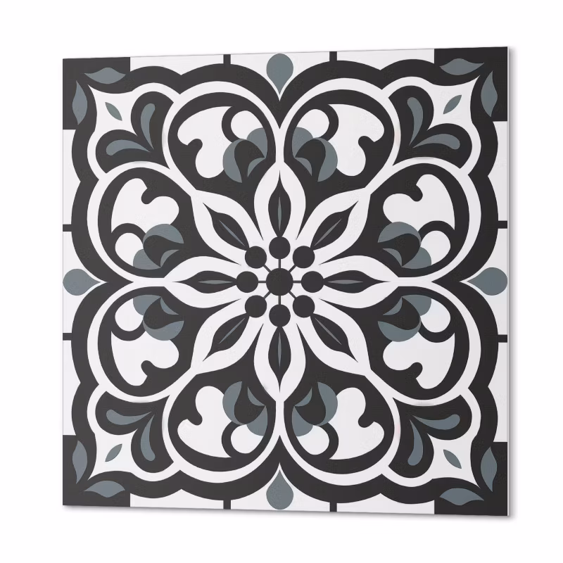 Komplet Kafelków PCV ArtPrintCave 20×20 cm Wzór kwiatowy z ornamentami 20 szt.