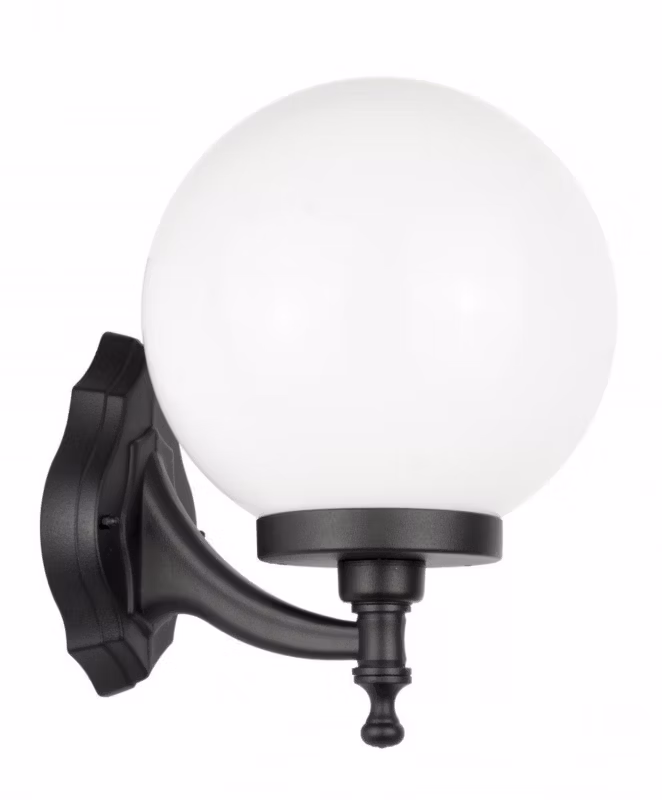 Kinkiet ścienny zewnętrzny SU-MA Kule czarny 1 x E27 x IP43 wym: 34 x 25 x 30 cm – 1 szt.