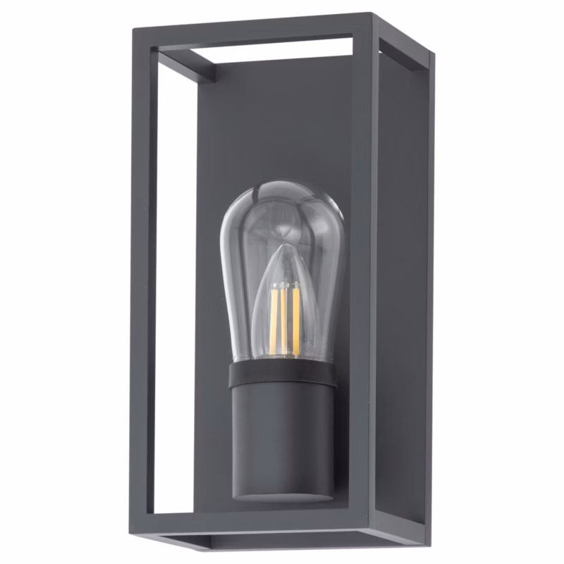 Kinkiet ścienny zewnętrzny Nowodvorski Lighting Margot czarny 1 x E14 x 6W IP54 wym: 25 x 12,5 cm – 1 szt.