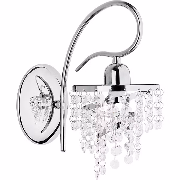 Kinkiet Alfa DIANA glamour chromowany 1xE14x10W wym:26x14x21cm IP20 -1 szt.
