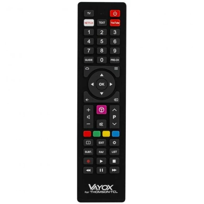Pilot zdalnego sterowania do TV TCL i Thomson + funkcje specjalne VA0143 VAYOX