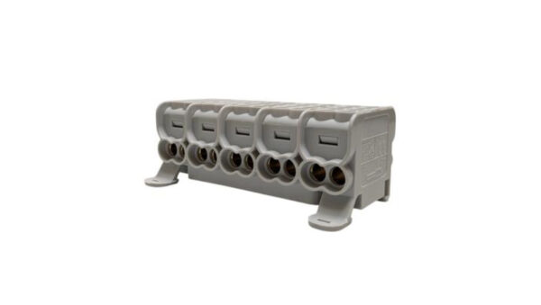 Blok dystrybucyjny – rozdzielczy HLAK25 5P szary 2xAl/Cu 25mm²+16mm² 1000VAC/1500VDC MAG5255A00