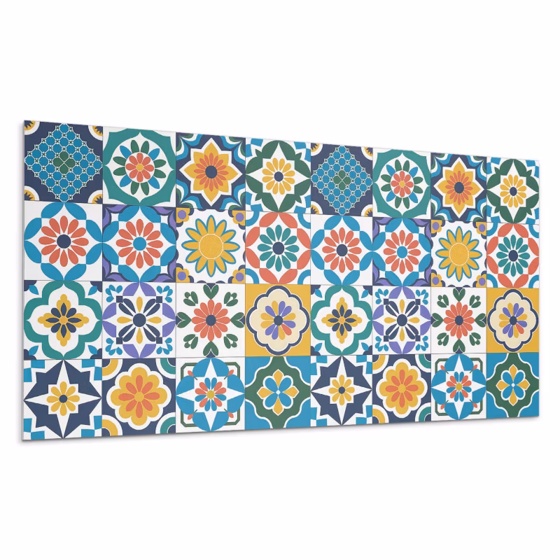 Kafelki samoprzylepne Wallfluent 60×30 cm Geometria i florystyka w harmonii 6 szt.