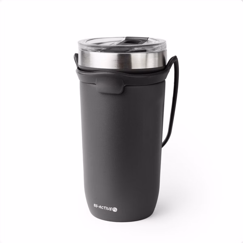 Kubek termiczny Be-active.pl termos na herbatę kawę szary 550ml 1szt