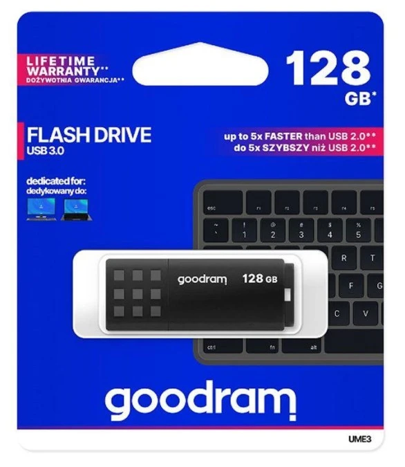Pendrive GoodRam UME3 UME3‑1280K0R11 (128GB USB 3.0 kolor czarny)