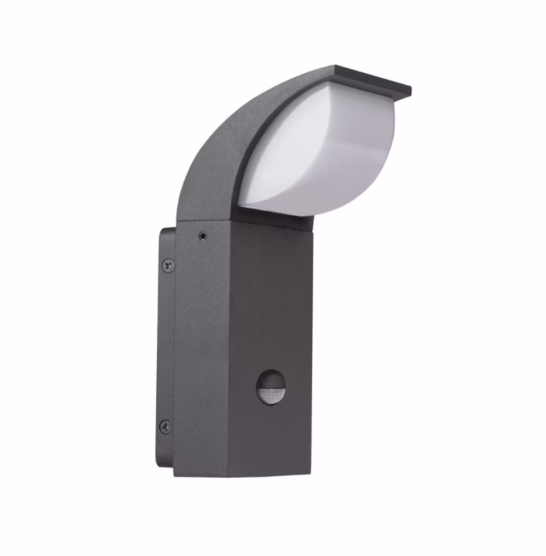 Kinkiet zewnętrzny z czujnikiem Kanlux Abete grafitowo-biały LED 7W 4000k 540lm IP44 wym: 20 x 10,5 x 10 cm aluminium – 1 szt.