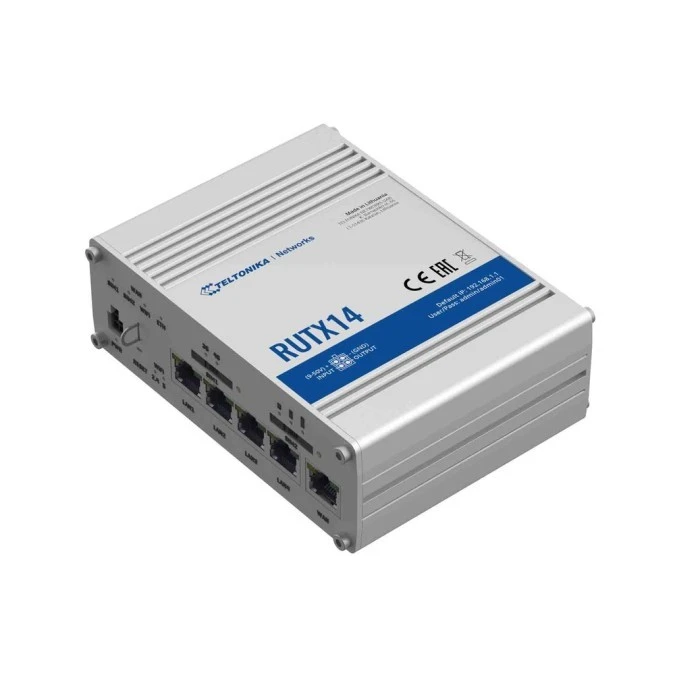 Profesjonalny przemysłowy router 4G LTE Cat 12, Dual Sim, 1x Gigabit WAN, 4x Gigabit LAN, WiFi 802.11 AC Wave 2 Teltonika RUTX14