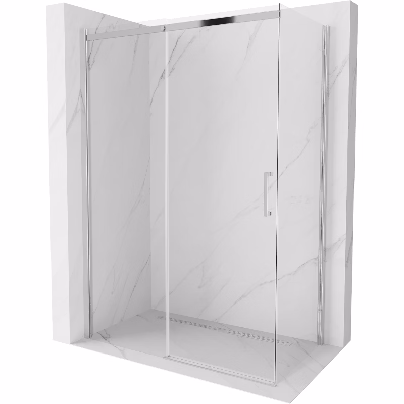 Kabina prysznicowa prostokątna Mexen Omega chrom transparent 1 szt. 5903163388082