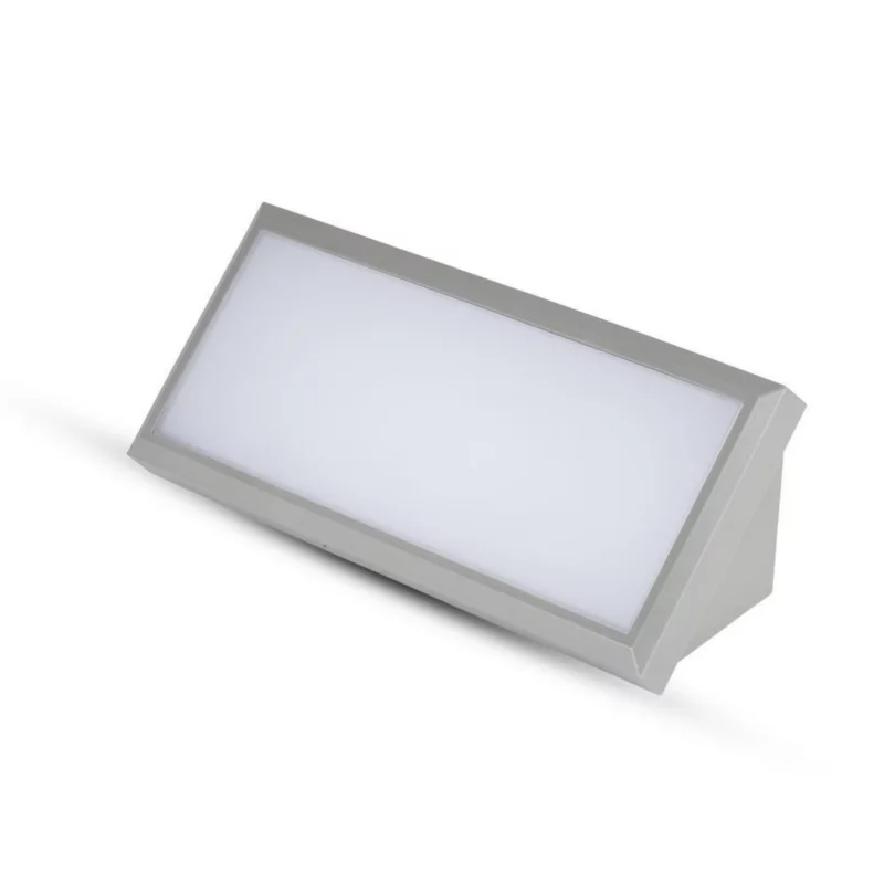 Kinkiet ścienny zewnętrzny V-TAC szary LED 12W 3000K 1250lm IP65 wym: 8,1 x 26,5 x 12 cm tworzywo sztuczne – 1 szt.