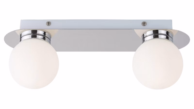 Kinkiet ścienny Rabalux Becca chromowany biały 1 x G9 x IP44 wym: 30 x 30 x 16 cm – 1 szt.
