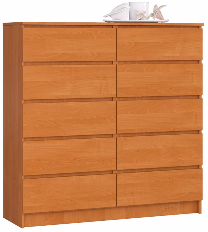 Komoda Akord K120 Olcha 120 cm 10 szuflad kolor Olcha mat 120x40x121 cm 1 szt.
