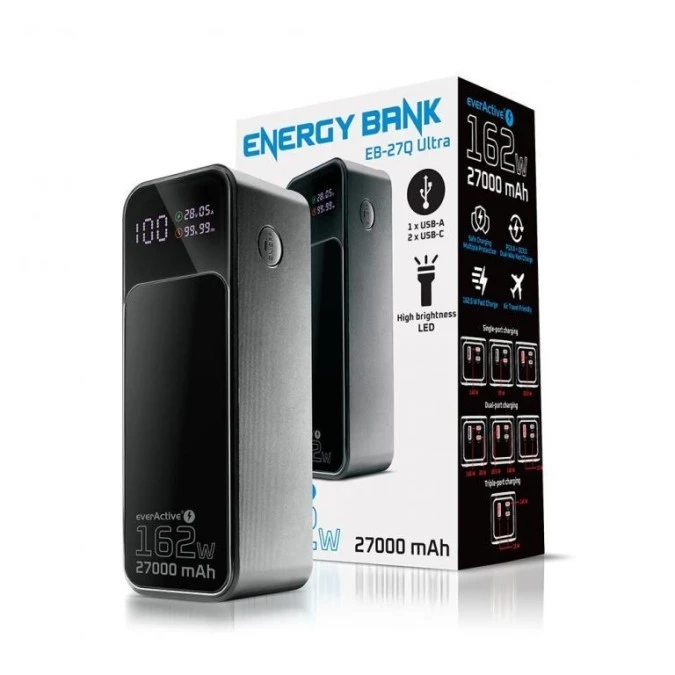Power Bank everActive Energy Bank EB‑27Q Ultra 162,5W 27000 mAh