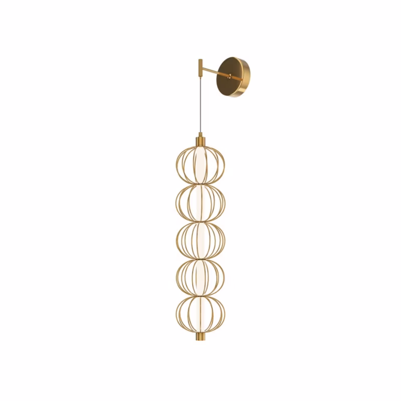 Kinkiet ścienny Maytoni Golden Cage mosiężno-złoty styl nowoczesny LED 17W 3000K 1100lm IP20 wym: 218,8 x 13,9 x 22,2 cm – 1 szt.