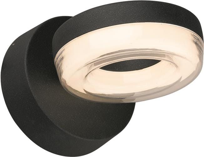 Kinkiet ścienny zewnętrzny Nowodvorski Lighting Donut czarny LED 6W IP20 wym: 12 x 12 x 16 cm aluminium – 1 szt.