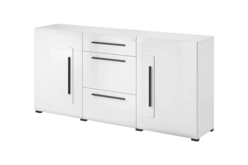Komoda HELVETIA TULSA 2D3S 180 biała połysk 1 szt.