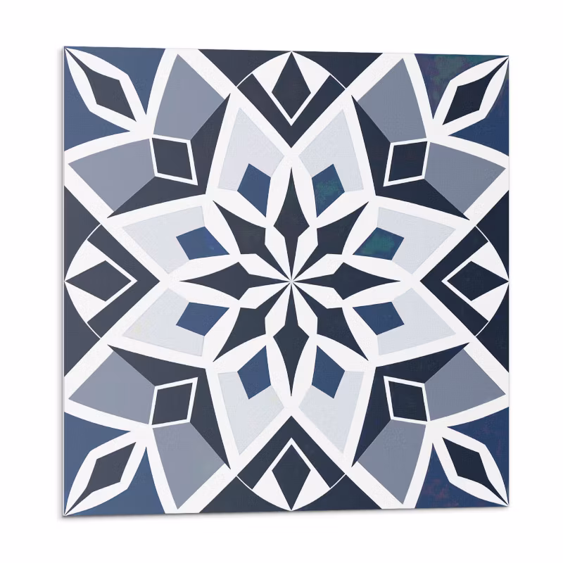 Kafelki samoprzylepne Wallfluent 20×20 cm Wzór kwiatów w geometrycznej odsłonie 20 szt.