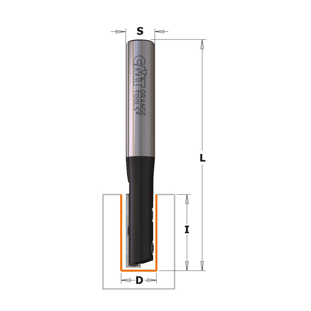 Frez prosty CMT d=8 I= 20 L=60 mm Z=1 651.080.11