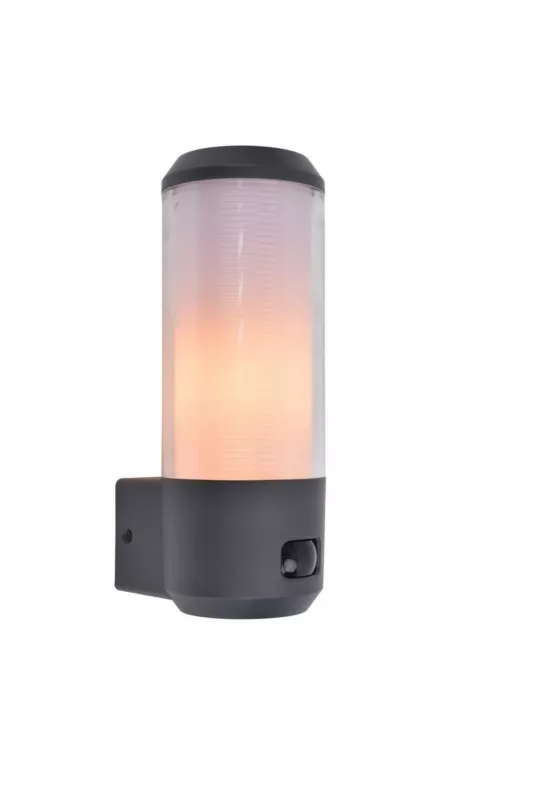 Kinkiet zewnętrzny z czujnikiem Lutec Heros szaro-biały 1 x E27 x 15W IP44 wym: 26,2 x 9,6 x 12 cm – 1 szt.