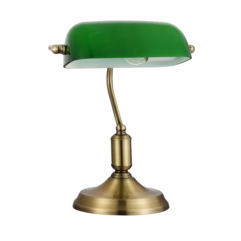 Lampa biurkowa Maytoni Kiwi mosiężno-złota 1 x E27 x 40W IP20 wym: 36 x 26 x 18 cm szkło – 1 szt.