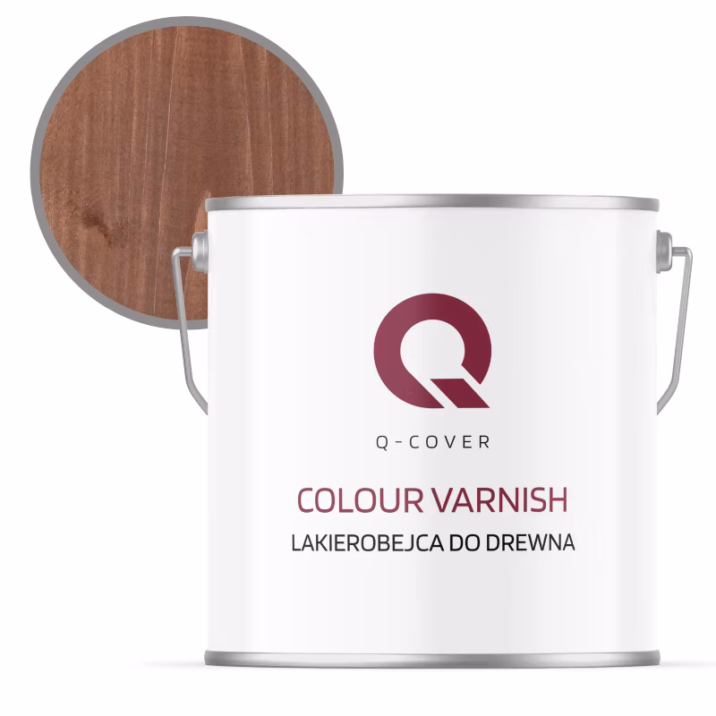 Lakierobejca do Drewna 3w1 Q-Cover Orzech ciemny Półmat 5L