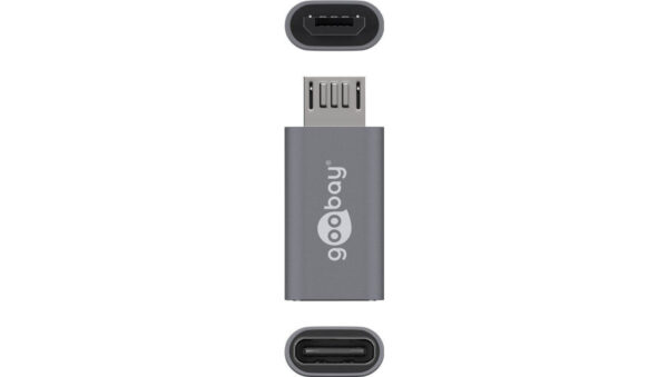Adapter USB-C – microUSB 2.0 (typ B) szary 55553