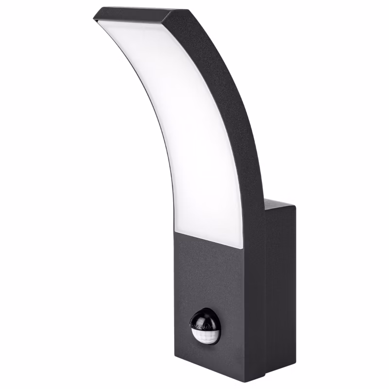 Kinkiet zewnętrzny elewacyjny LED MasterLED Loreto 9W 4000K IP54 z czujnikiem PIR antracyt 1 szt.