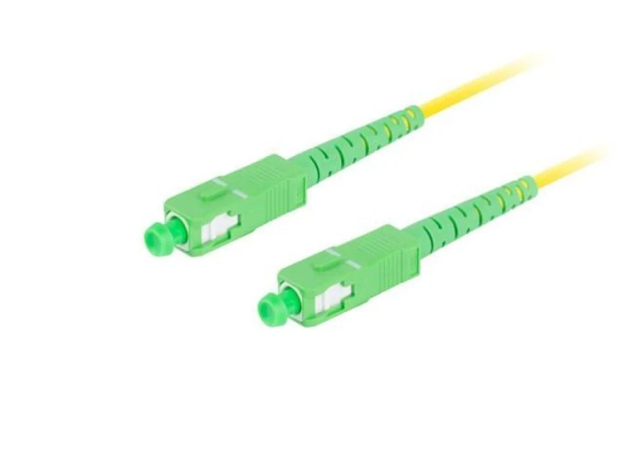 PATCHCORD ŚWIATŁOWODOWY SM SC/APC‑SC/APC SIMPLEX 3.0MM LSZH G657A1 0.5M ŻÓŁTY LANBERG FO‑SASA‑SS11‑0005‑YE