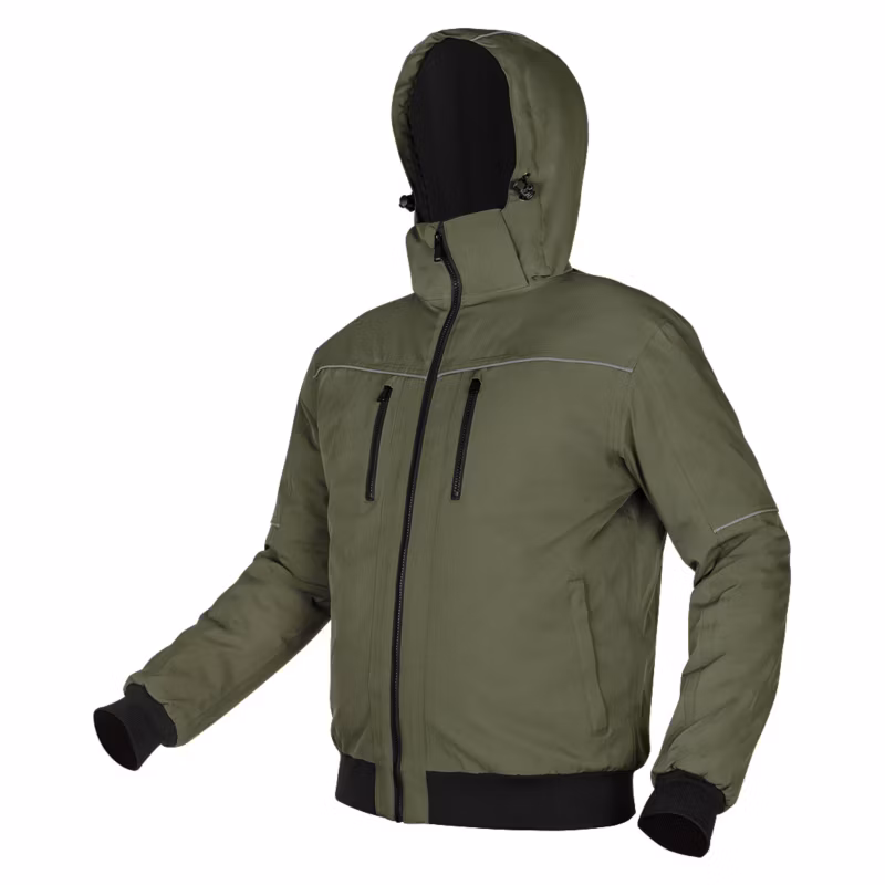 Kurtka ocieplana z kapturem NEO TOOLS seria OUTDOOR rozm. M zielona 1 szt.
