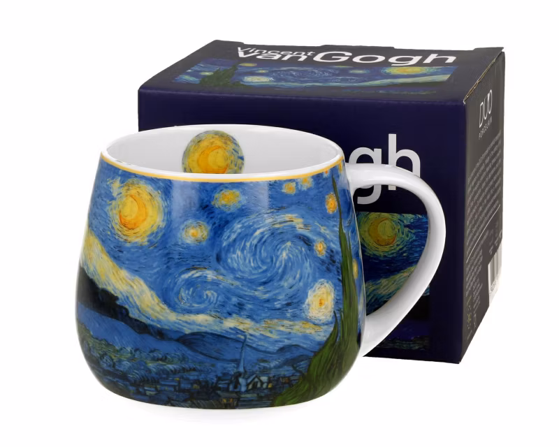 Kubek Baryłka Van Gogh Gwieździsta Noc DUO porcelanowy z obrazem 430 ml 1 szt.