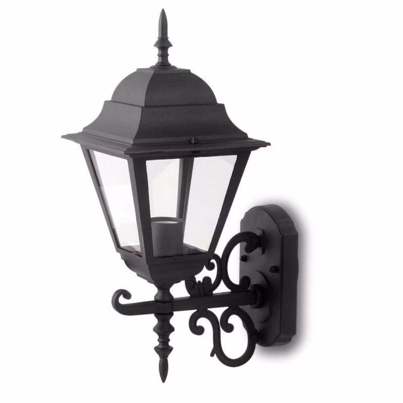 Kinkiet ścienny zewnętrzny V-TAC czarny 1 x E27 x 60W IP44 wym: 44,5 x 24,5 x 18,5 cm – 1 szt.