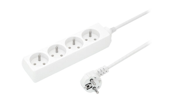Przedłużacz 4-gniazda z/u 16A 10m /OMY 3×1,5/ biały PS-470 T-110750