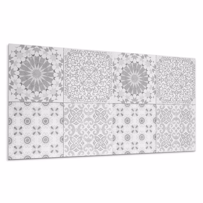Kafelki samoprzylepne Wallfluent 40×20 cm Kwiatowo-geometriczna kompozycja 10 szt.