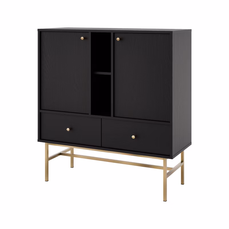 Komoda z szufladami Bonni Sakai 3 2F 2S T825 Czarny 1 szt.