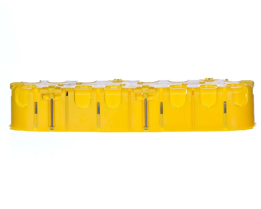 Patibox Puszka podtynkowa poczwórna pozioma IP20 żółta 080054