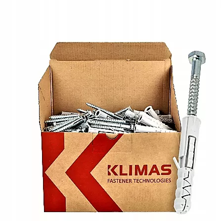 Kołki Rozporowe Z Wkrętem Klimas 10X60Mm Łeb Sześciokątny Kkx 100 Szt.