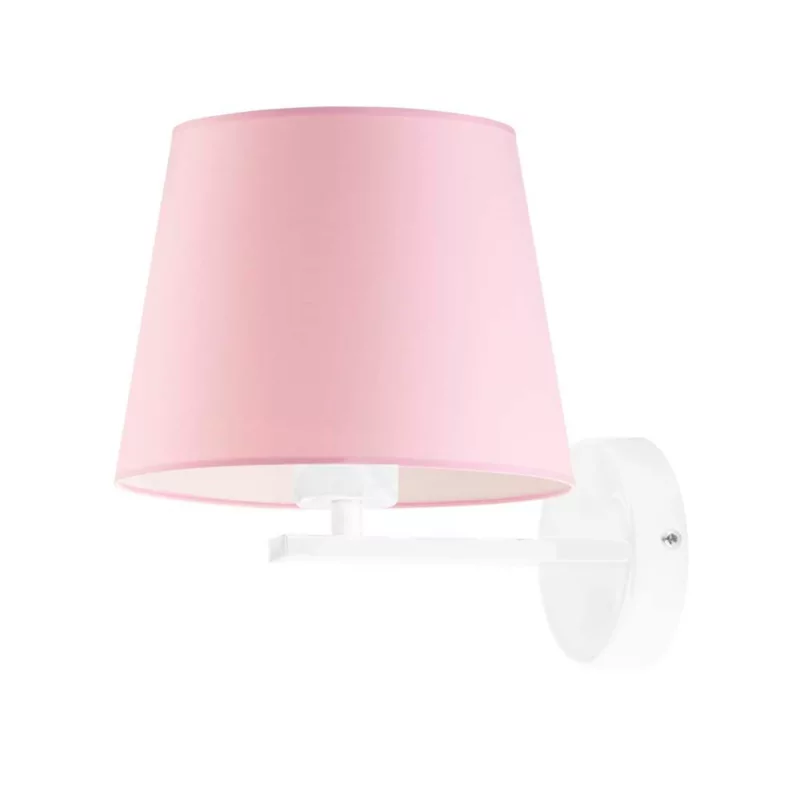 Kinkiet Volta Light Factory Simple Biały/Różowy Abażur 1xE27 1szt. 5903628520217