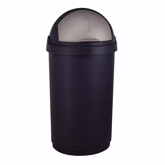 Kosz na śmieci 50L Curver, czarno-srebrny
