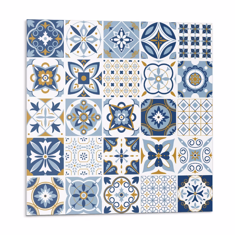 Kafelki samoprzylepne Wallfluent 20×20 cm Motywy ornamentów kaflowych 20 szt.
