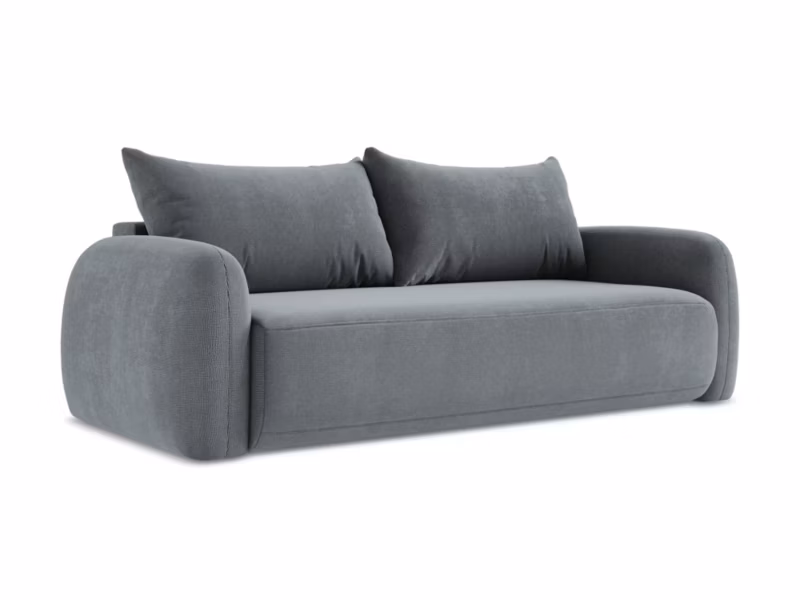 Kanapa 3-osobowa z funkcją spania LaMiaSofa Amalfi z tkaniny strukturalnej 250×112 cm jeans 1 szt.