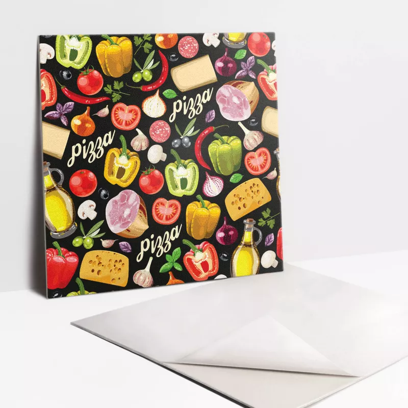 Kafelki samoprzylepne Tulup 30×30 cm Składniki na pizzę 9 szt.