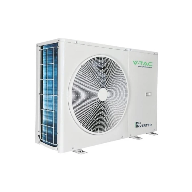 Pompa ciepła monoblok 6kW 1‑faz V‑TAC ATW +grzałka 3kW VT‑M6KW‑P1H3‑W R32