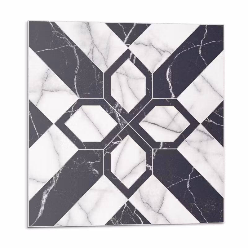 Kafelki samoprzylepne Wallfluent 50×50 cm Marmurowe figury w geometrycznym stylu 4 szt.