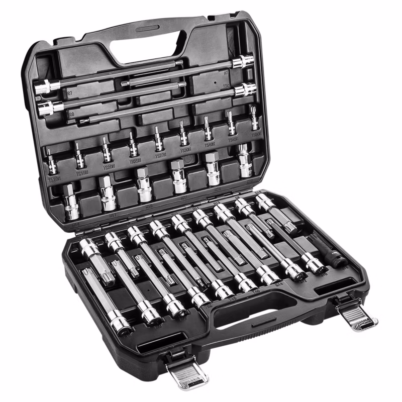 Końcówki Torx na nasadce 1/2″ NEO TOOLS stali chromowo-wanadowa 1 kpl.