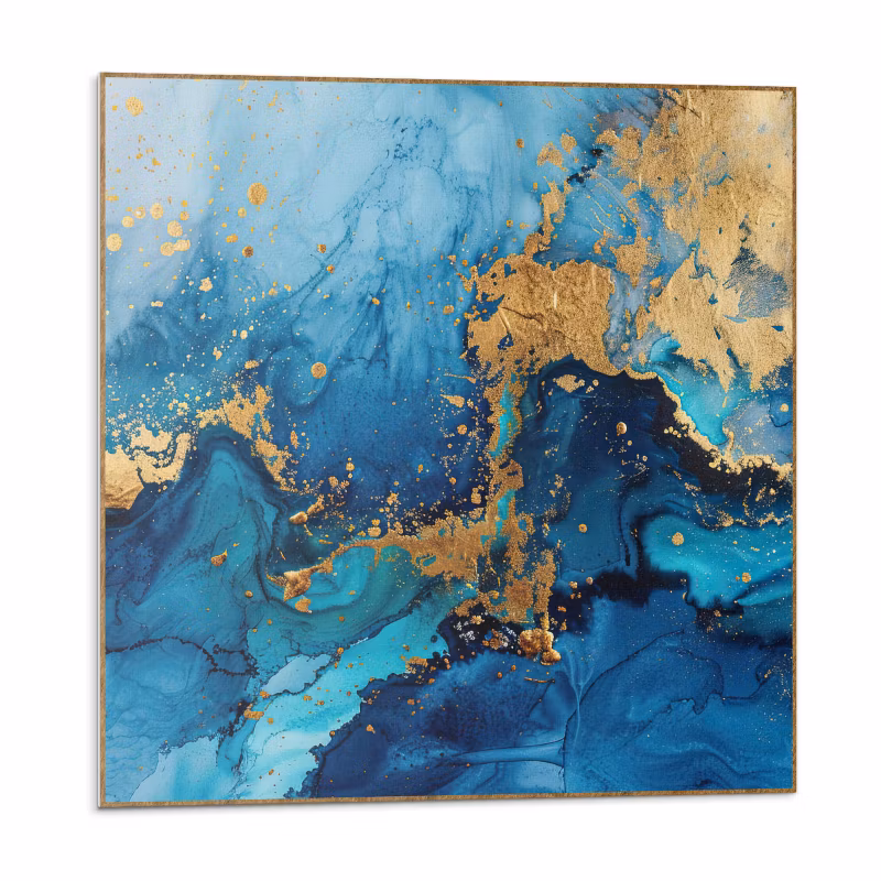 Kafelki samoprzylepne Wallfluent 50×50 cm Wodny wzór w stylu abstrakcyjnym 4 szt.