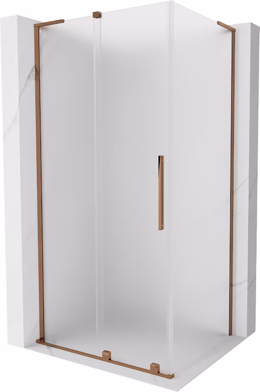 Kabina prysznicowa Mexen Velar L rozsuwana 90 x 75 cm szron różowe złoto 1 szt.