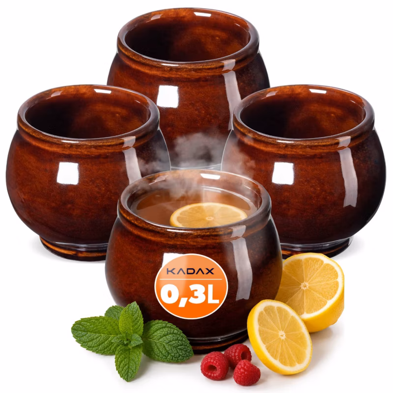 Kubki KADAX Do Grzańca Grzanego Wina 300ml Brązowy 4szt