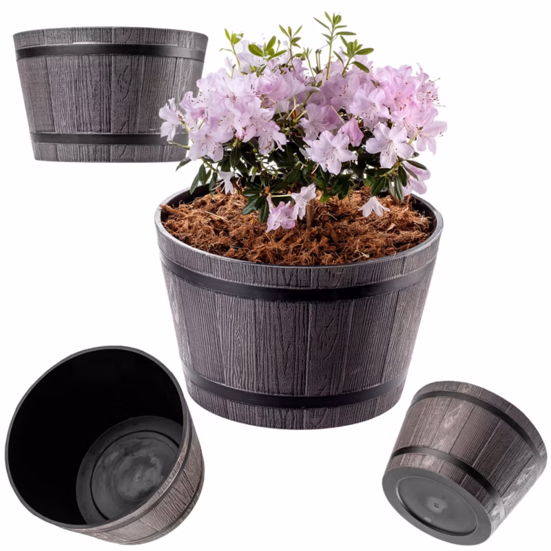 KADAX Doniczka Donica Na Kwiaty 30cm Osłonka Z Wkładem Kwietnik Plastikowa 5902730388784