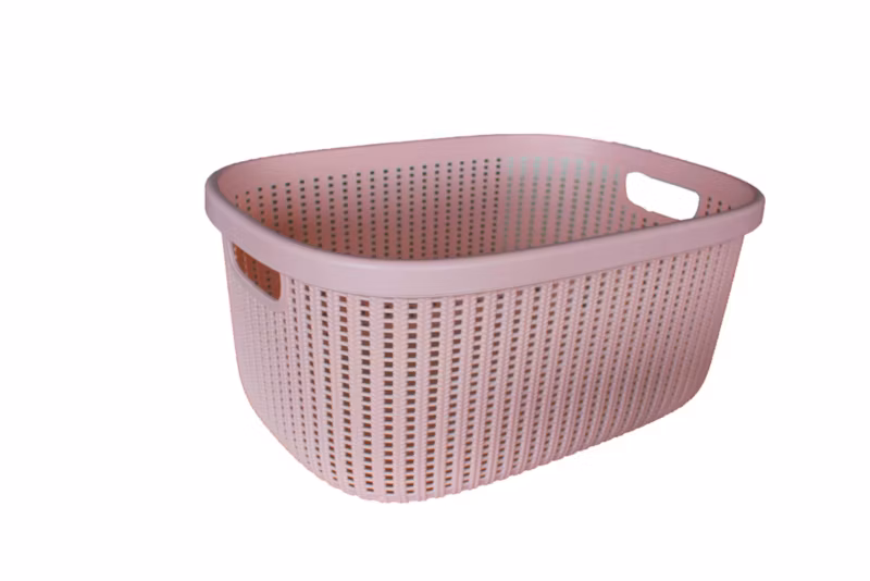 Kosz na pranie Keeeper Bosse 32l jasnoróżowy knit struktura, przepuszczalny, 1 szt.