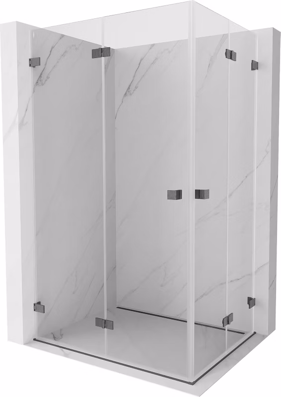 Kabina prysznicowa prostokątna Mexen Lunar-F gun gray 85×75 cm 1 szt.
